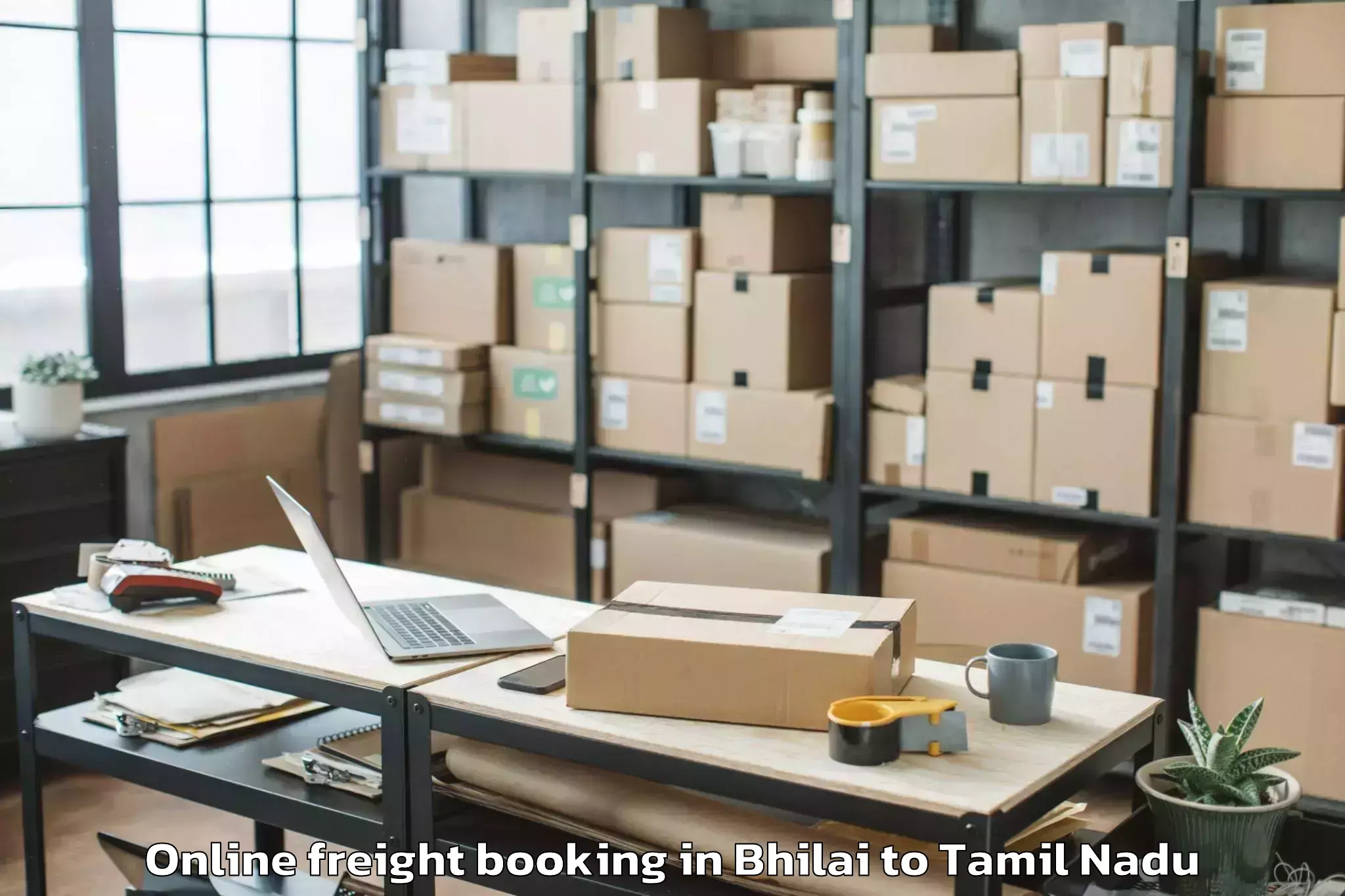 Efficient Bhilai to Tuticorin Airport Tcr Online Freight Booking